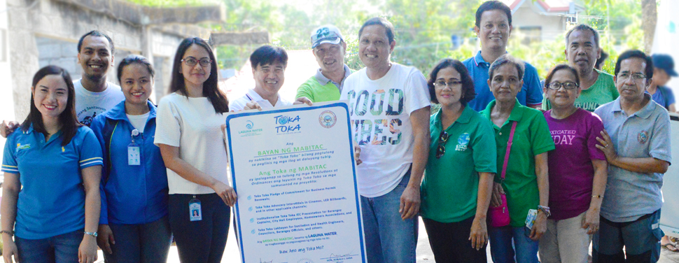 In-photo: Laguna Water Stakeholder Relations Manager Dianne Cunanan (4th from left), Mabitac Mayor Ronald Sana (5th from left), Mabitac Vice Mayor Alberto Reyes (7th from left), and representatives from Laguna Water, DILG, and Mabitac LGU.