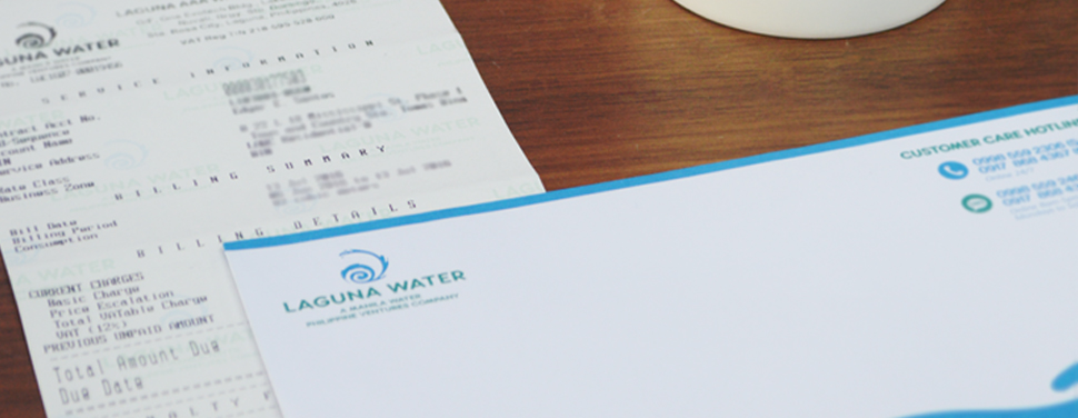 Read and Bill Process. Laguna Water  rolls out its new read and bill process that allows customers to receive their water bills right after the meter reading.